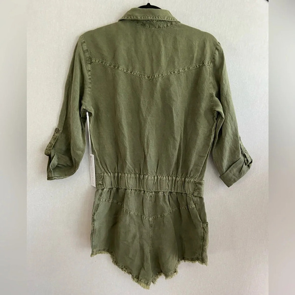 NWT YOUNG FABULOUS & BROKE YFB Linen  Blend Lake Side Romper Sz Xs - Picture 3 of 16